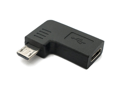SYSTEM-S USB 3.1 Adapter Typ C Buchse zu 2.0 Micro B Stecker Winkel  - Rechts