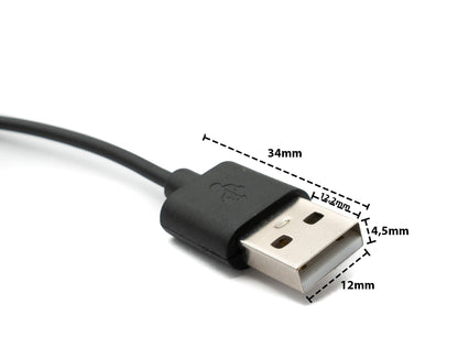 SYSTEM-S USB 2.0 Kabel 100 cm Ladestation für Realme T1 Smartwatch in Schwarz