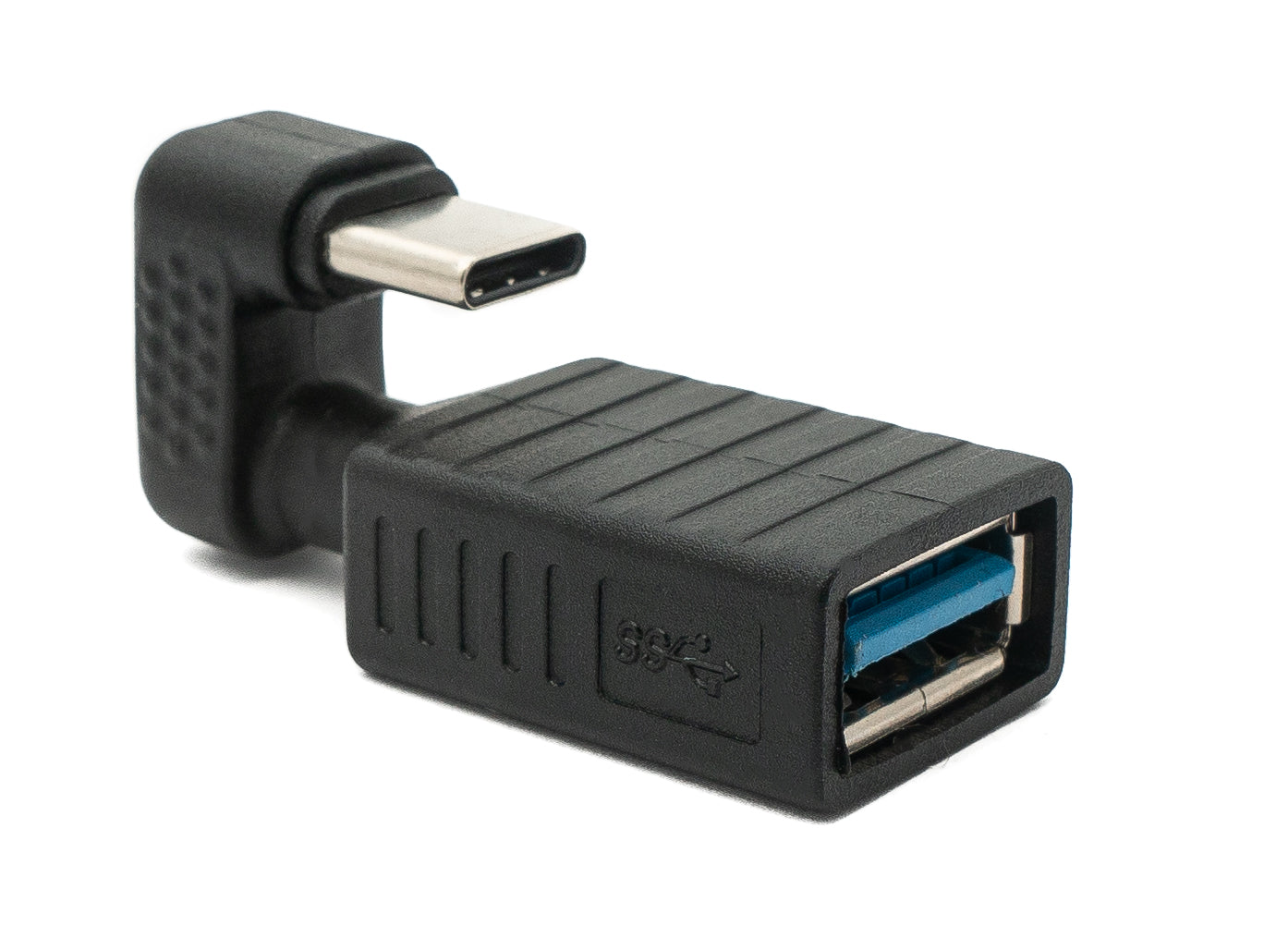 SYSTEM-S USB 3.1 U Turn 180° Adapter Type C Male to 3.0 Type A Female Cable in Black