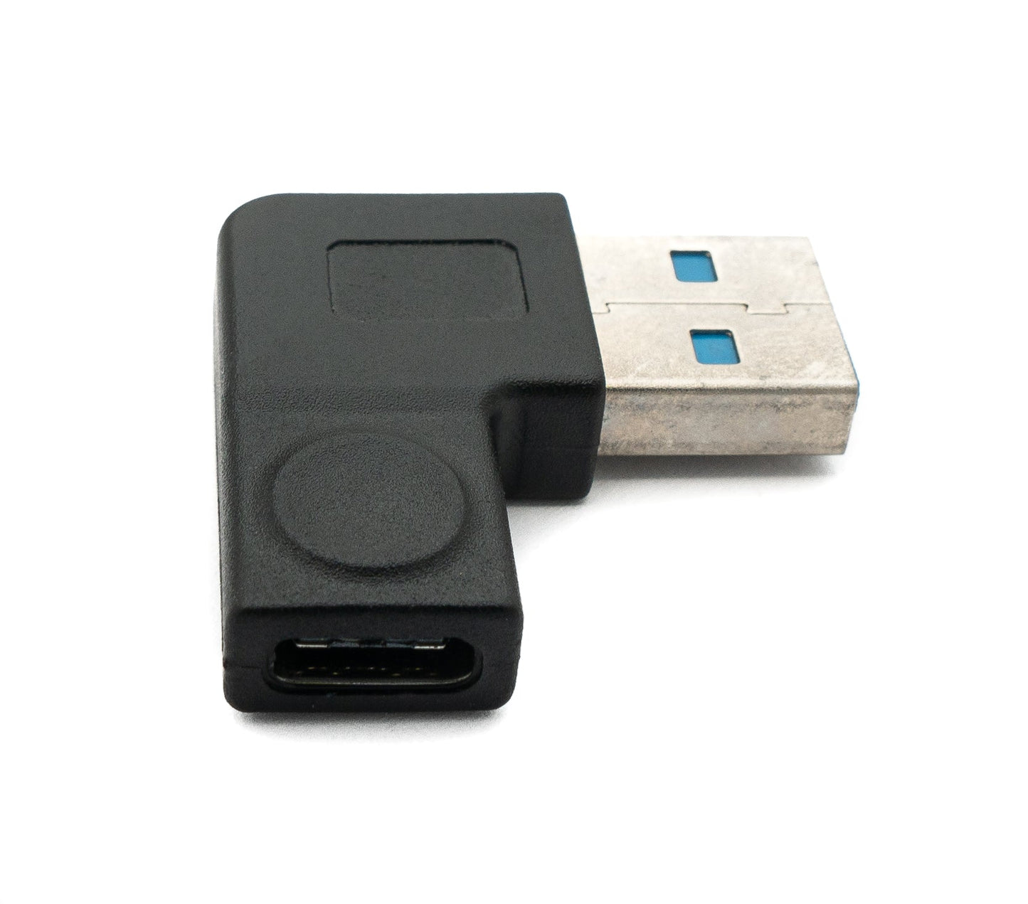 SYSTEM-S USB 3.1 adapter type C female to 3.0 type A male angled cable in black