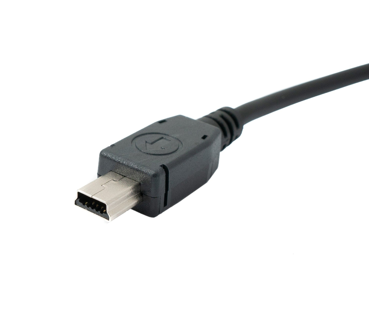 SYSTEM-S USB 2.0 cable 25 cm Mini B plug to Type A plug in black 