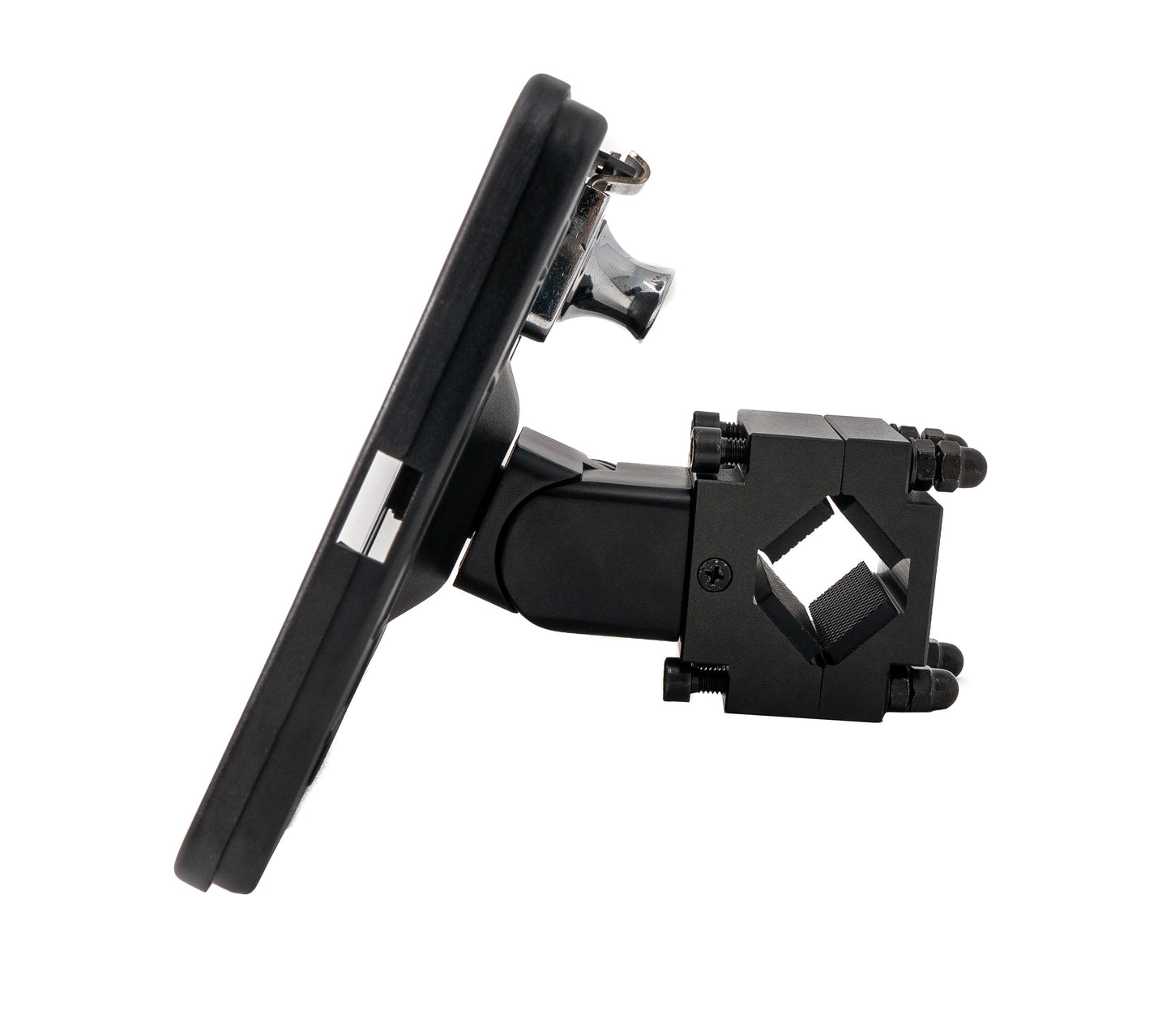 SYSTEM-S Pole Mount Clamp 360° Stand Lockable for iPad Mini 6 (2021) Black