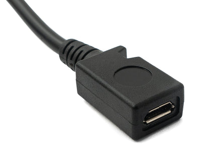SYSTEM-S USB 2.0 Kabel 27 cm Micro B Buchse zu Buchse in Schwarz