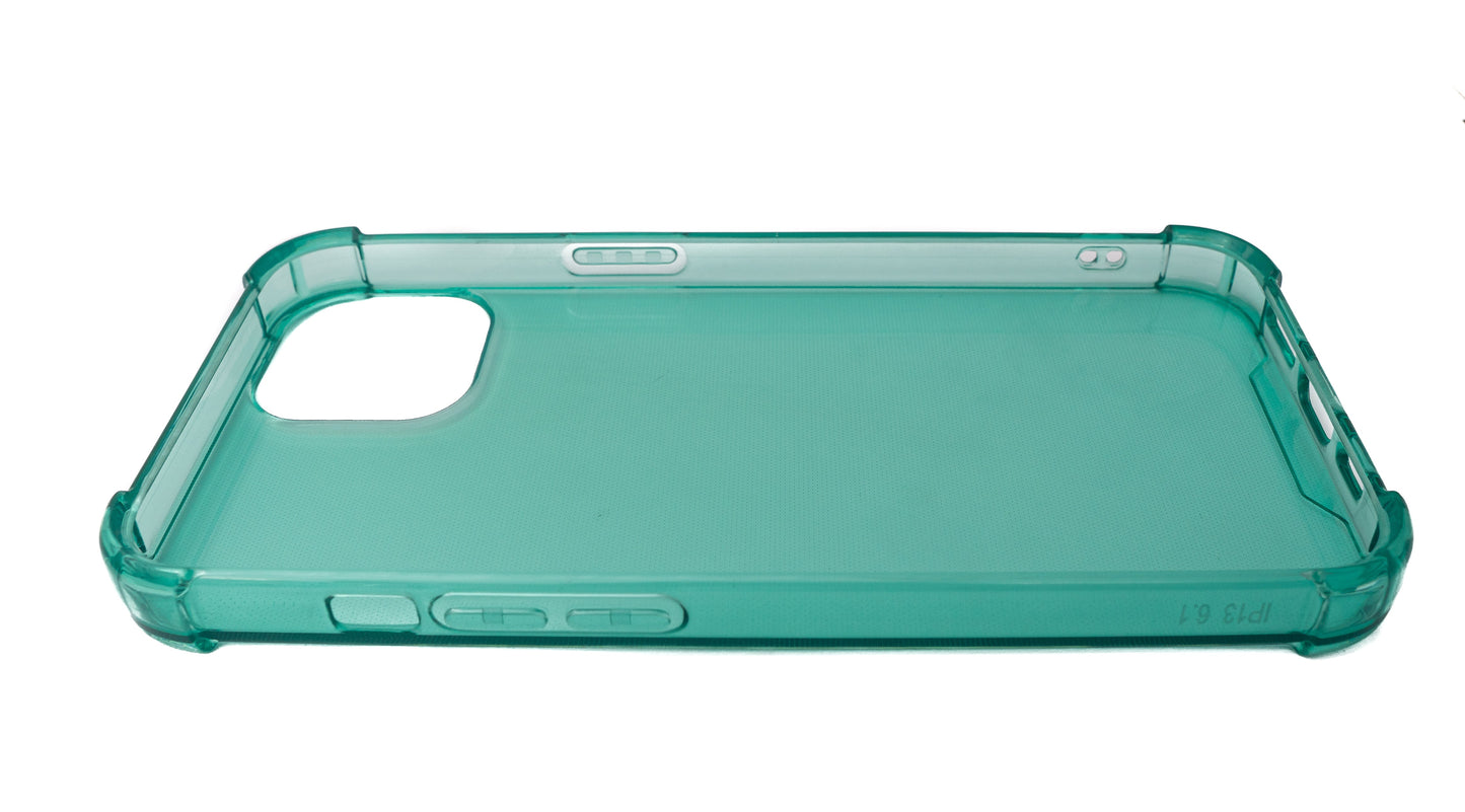 SYSTEM-S Schutzhülle aus Silikon in Grün Transparent Hülle für iPhone 13