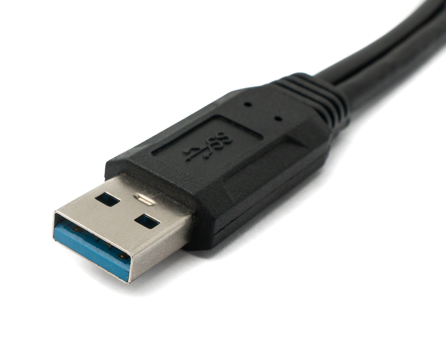 SYSTEM-S USB 3.0 cable 30cm Type A &amp; 2.0 Type A female to 3.0 Type A male Black