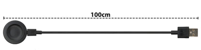 SYSTEM-S USB 2.0 Kabel 100 cm Ladestation für Huawei Watch GT3 42/46mm Smartwatch Schwarz