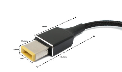SYSTEM-S USB 3.1 cable 16 cm Type C female to Rectangle 11.0 x 4.5 mm male braided