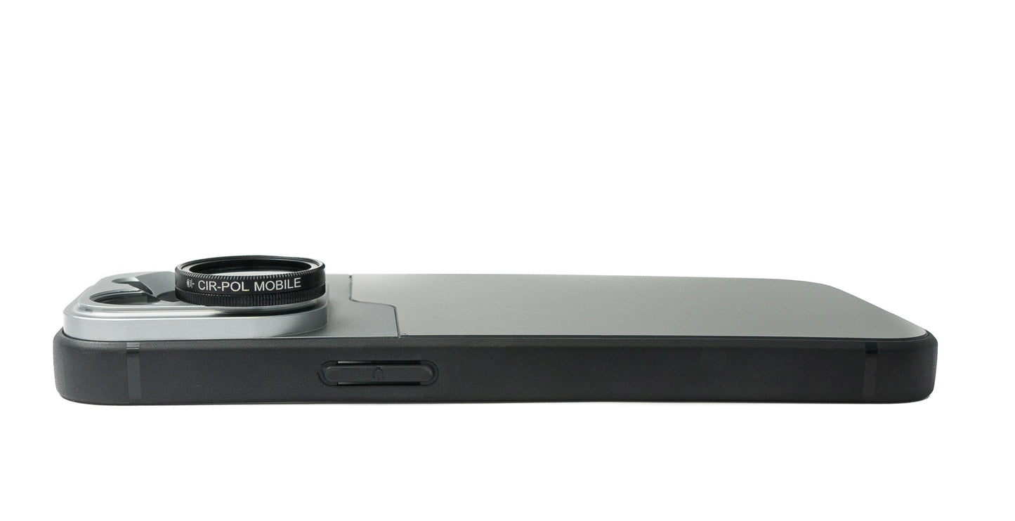SYSTEM-S CPL Filter Circular Polarizer Lens with Case in Black for iPhone 13 Pro