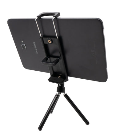 SYSTEM-S Smartphone Tablet Halterung Befestigung in Schwarz für Kamera Stativ Stick