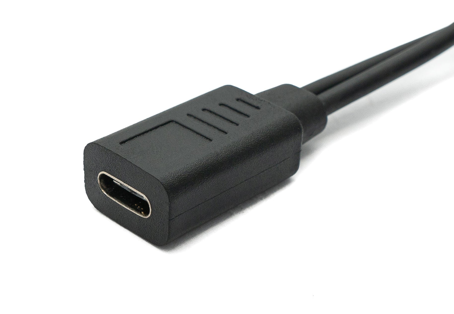 SYSTEM-S USB 3.1 Kabel 30 cm Typ C Buchse zu 2.0 Micro B und Typ B Stecker Adapter Schwarz