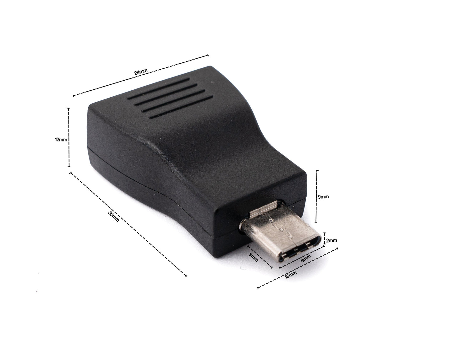 SYSTEM-S Audio USB Adapter 3,5 mm Klinke Buchse zu 3.1 Typ C Stecker AUX Kabel in Schwarz