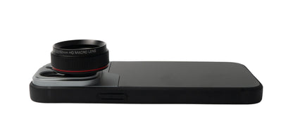 SYSTEM-S Macro Lens 1.1x to 2.8x Filter with Case in Black for iPhone 13 Pro