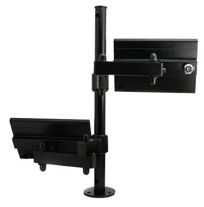 SYSTEM-S table stand dual 360° holder lockable for iPad Mini in black