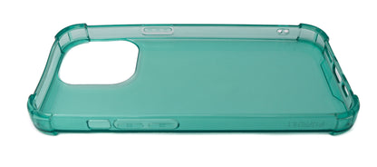 SYSTEM-S Silicone Protective Case in Green Transparent Case for iPhone 13 Pro