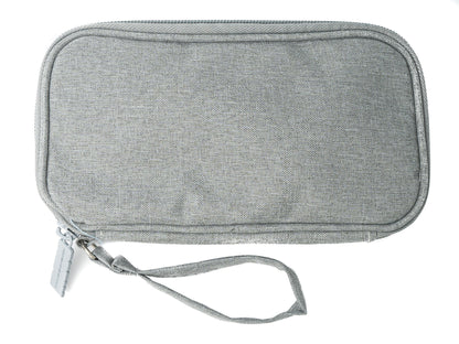 SYSTEM-S protective case padded waterproof bag case in grey for power bank headphones