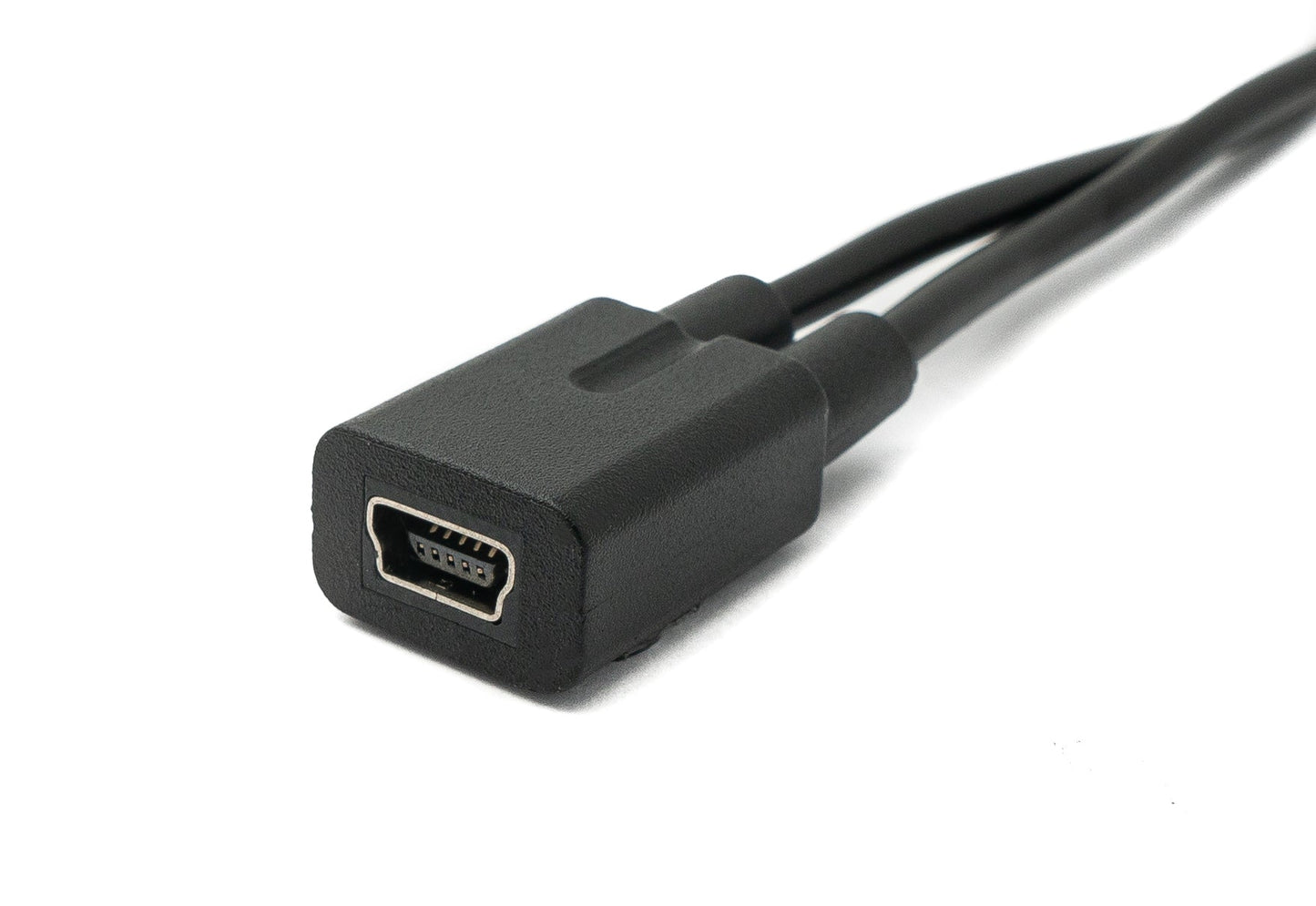 SYSTEM-S USB 3.1 Kabel 30 cm Mini B Buchse zu Stecker & Micro B Stecker Winkel Schwarz