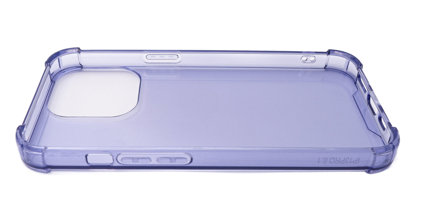 SYSTEM-S protective silicone case in purple transparent case for iPhone 13 Pro