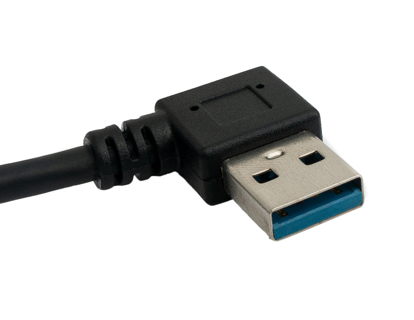 SYSTEM-S USB 3.0 cable 20 cm Type A male to female angled in black