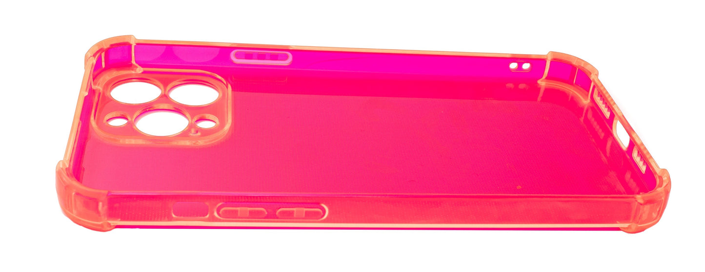 SYSTEM-S Schutzhülle aus Silikon in Pink Transparent Hülle für iPhone 13 Pro Max