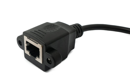 SYSTEM-S LAN Kabel 30 cm RJ45 Buchse zu 5 polig Leiterplattenstecker in Schwarz