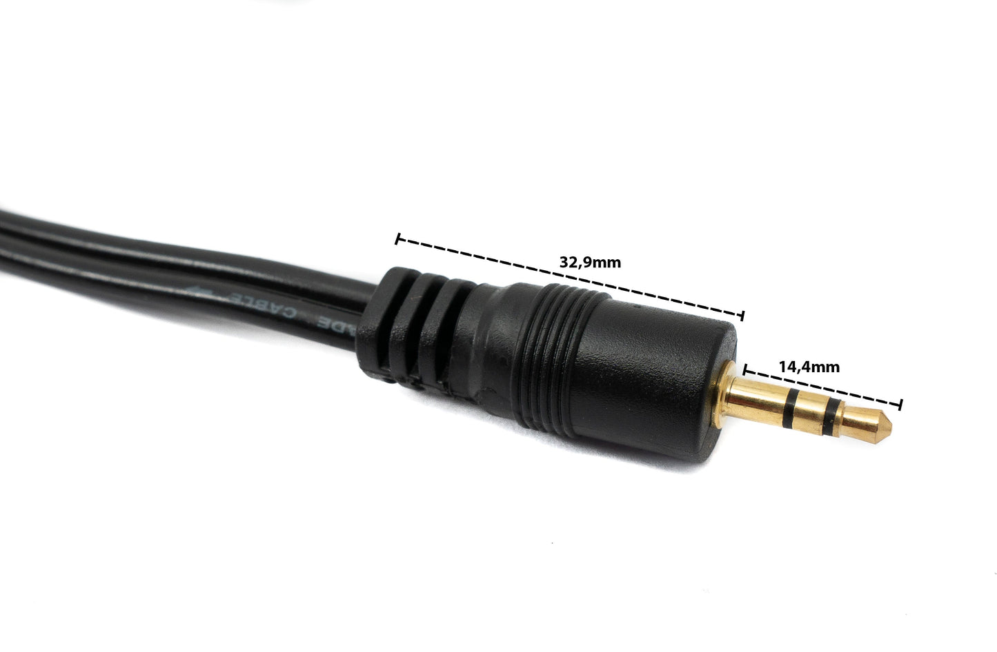 SYSTEM-S Cinch 2 RCA cable 1.5m plug to AUX 3.5mm jack plug Stereo AV in black