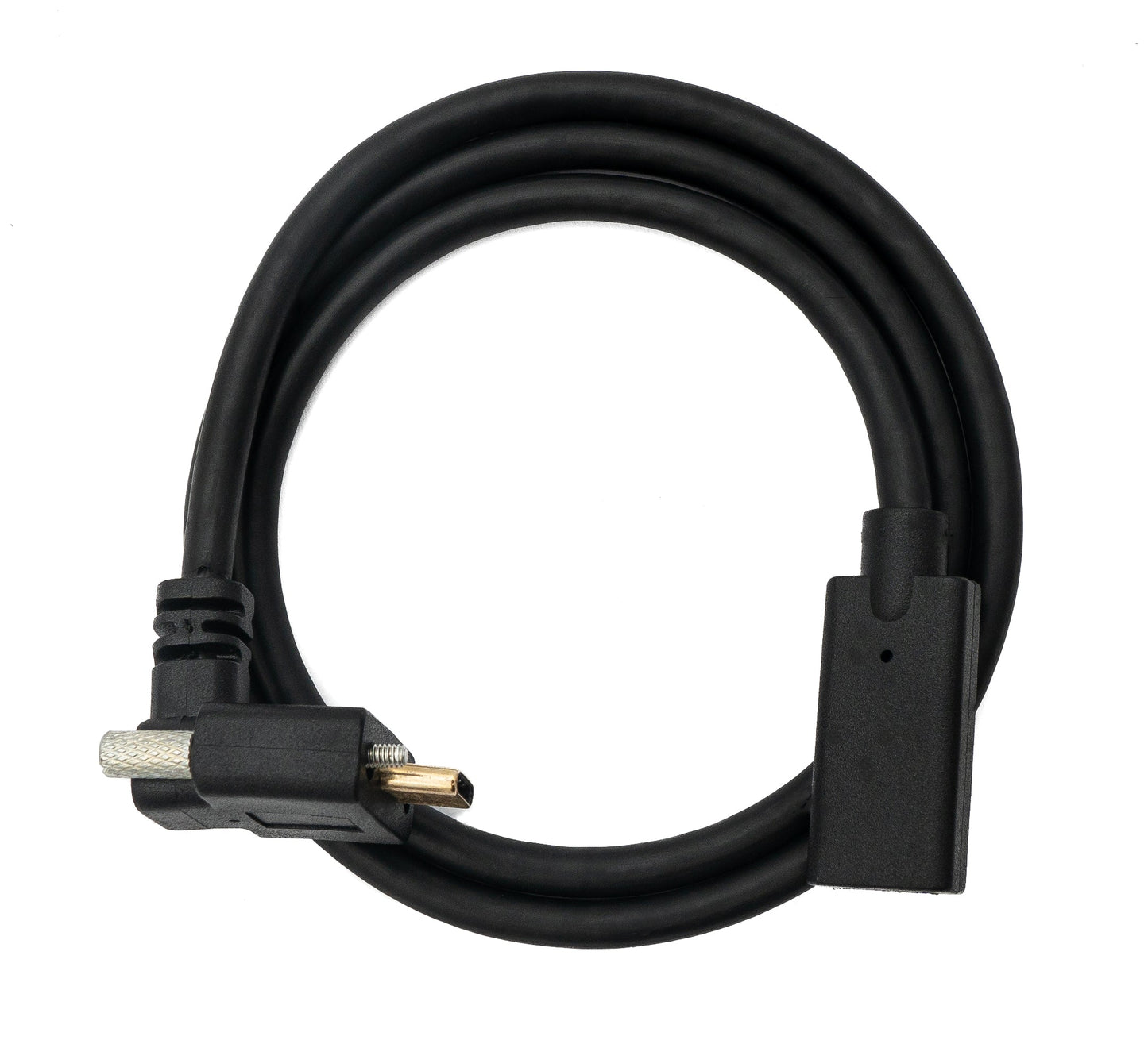 SYSTEM-S USB 3.1 Gen 2 100W Kabel 60 cm Typ C Stecker zu Buchse Schraube Winkel