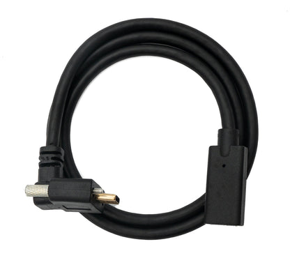 SYSTEM-S USB 3.1 Gen 2 100W Kabel 60 cm Typ C Stecker zu Buchse Schraube Winkel
