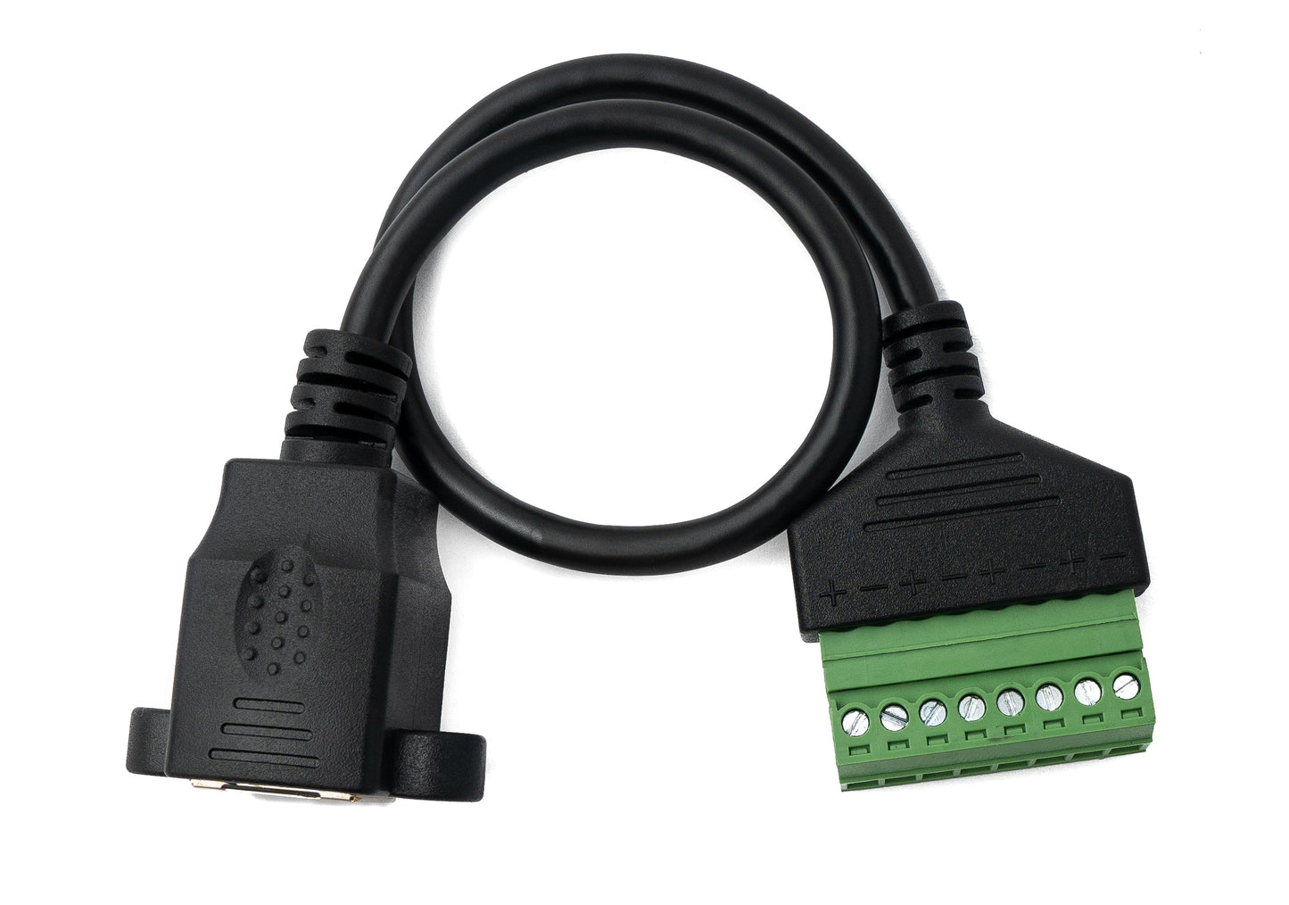 SYSTEM-S LAN Kabel 30 cm RJ45 Buchse zu 5 polig Leiterplattenstecker in Schwarz