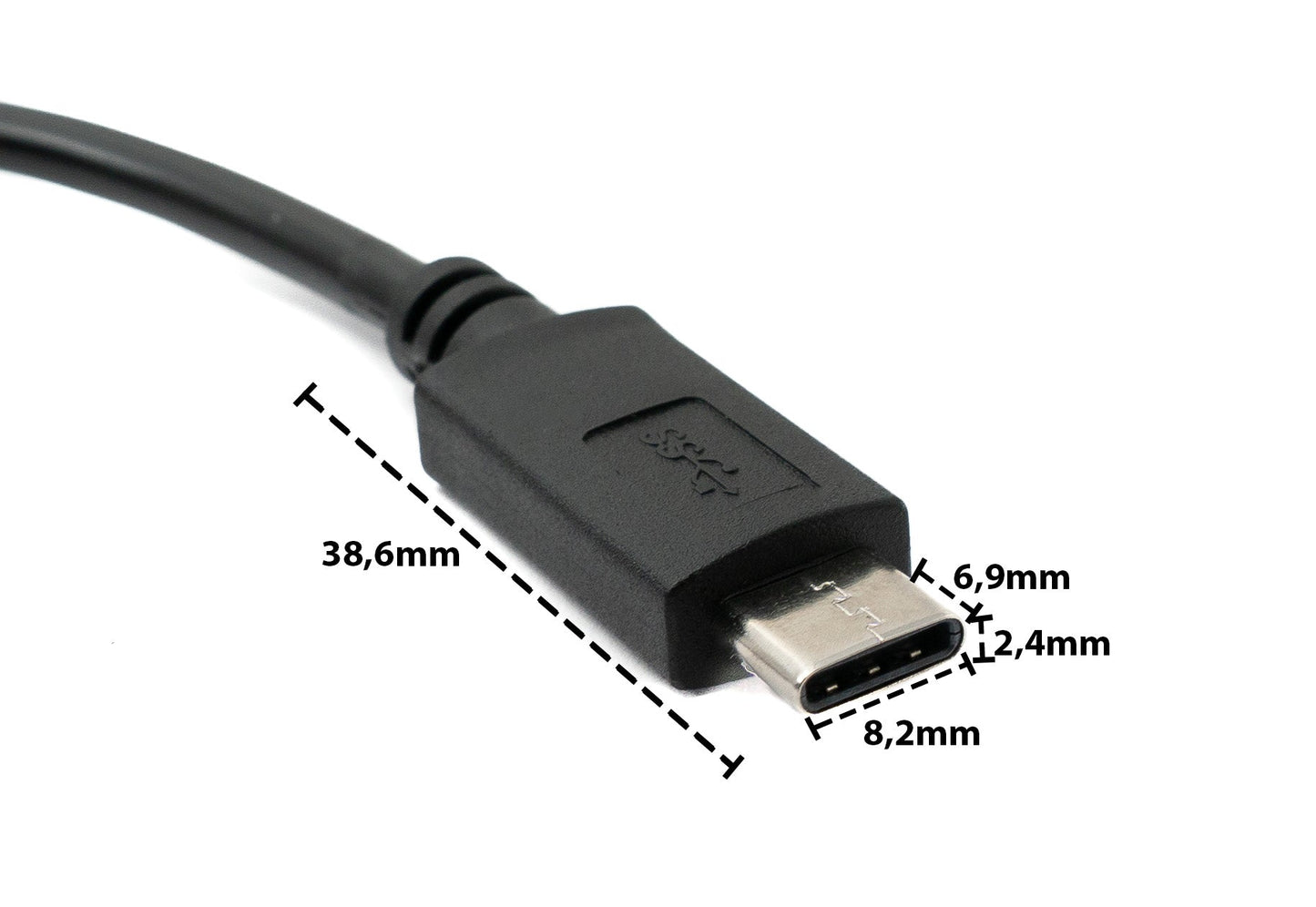 SYSTEM-S USB 2.0 Y Kabel 35 cm Typ A Buchse zu Typ A Stecker & 3.1 Typ C Buchse Adapter