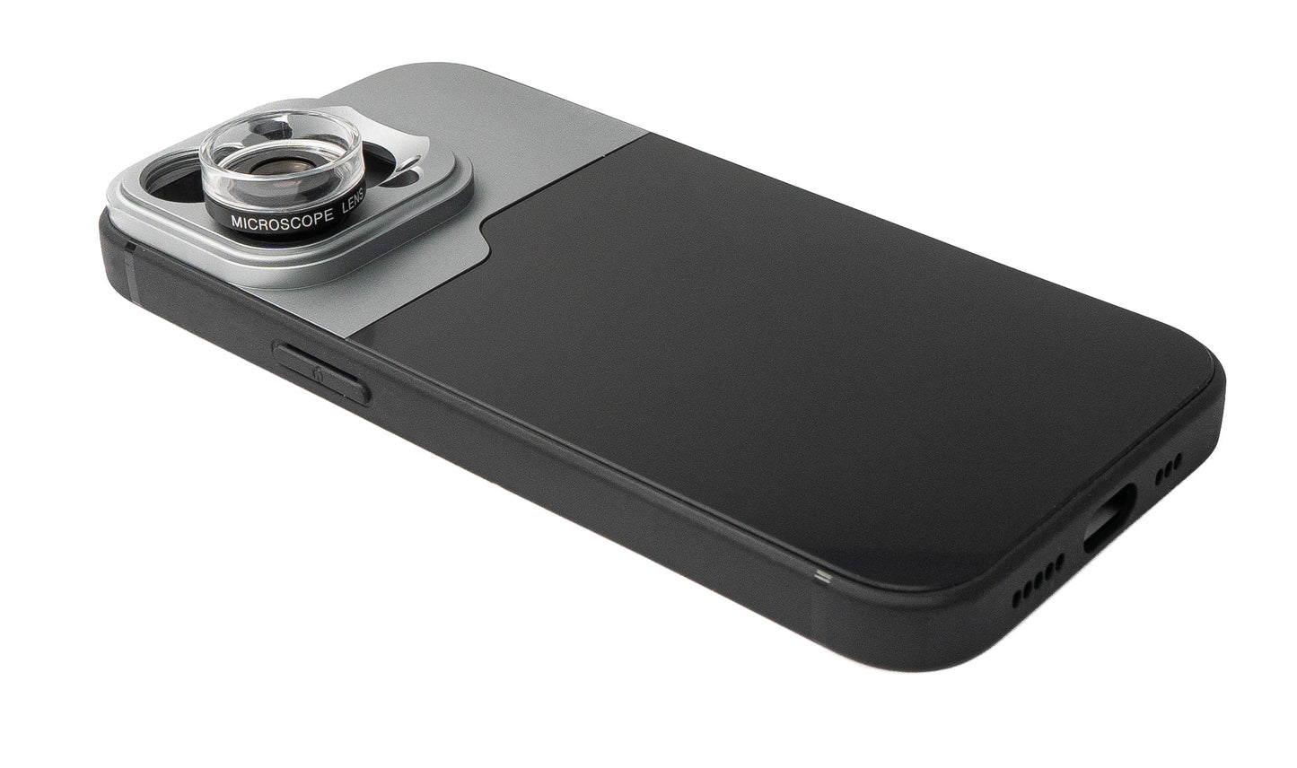 SYSTEM-S Macro Lens 30x Microscope Filter with Case in Black for iPhone 13 Pro