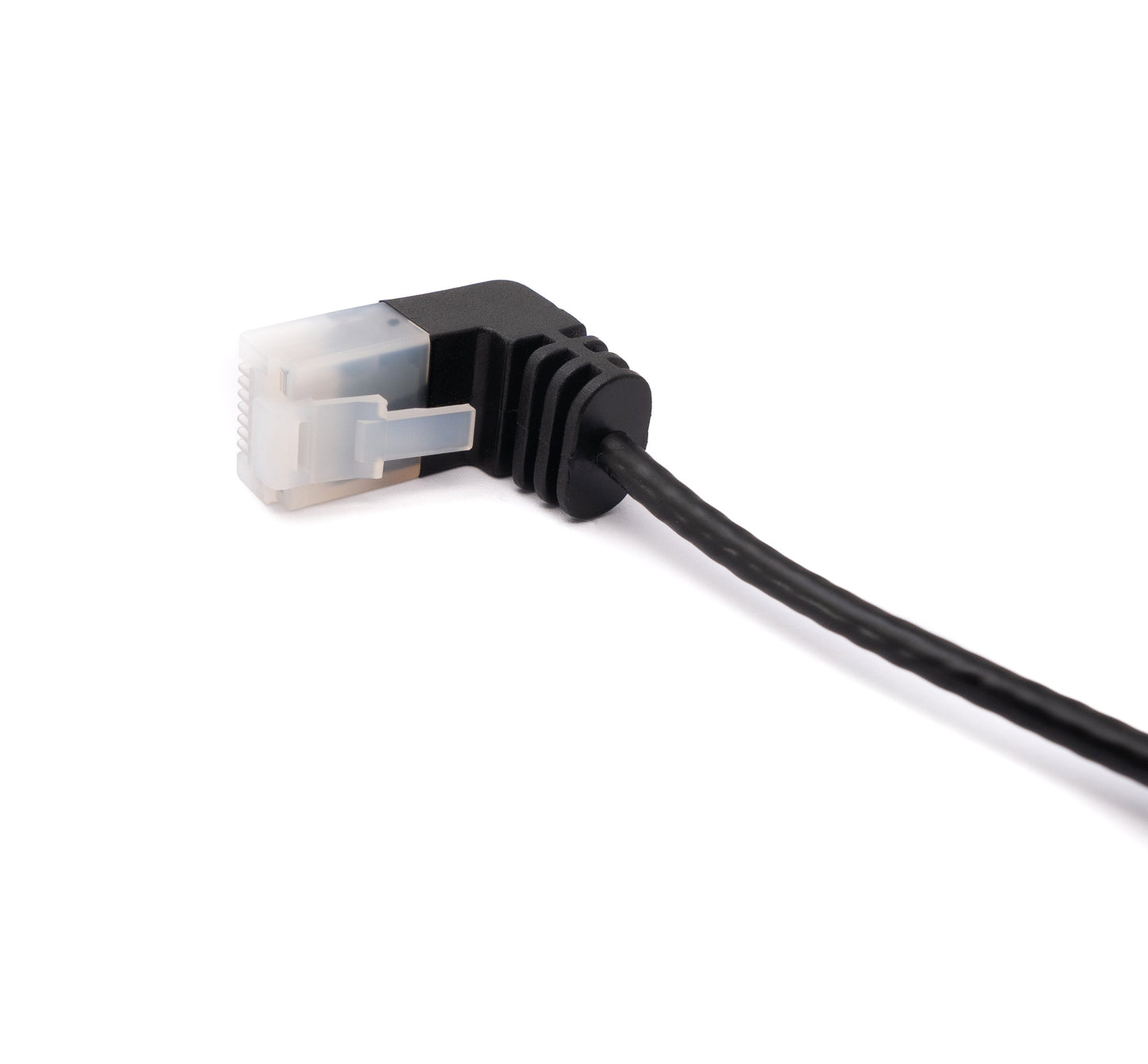 SYSTEM-S LAN cable 25 cm RJ45 8P8C STP Cat6 plug to plug angled black