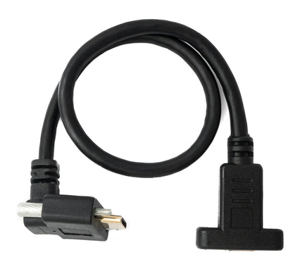 SYSTEM-S USB 3.1 Gen 2 100W cable 30 cm Type C male to female screw angle