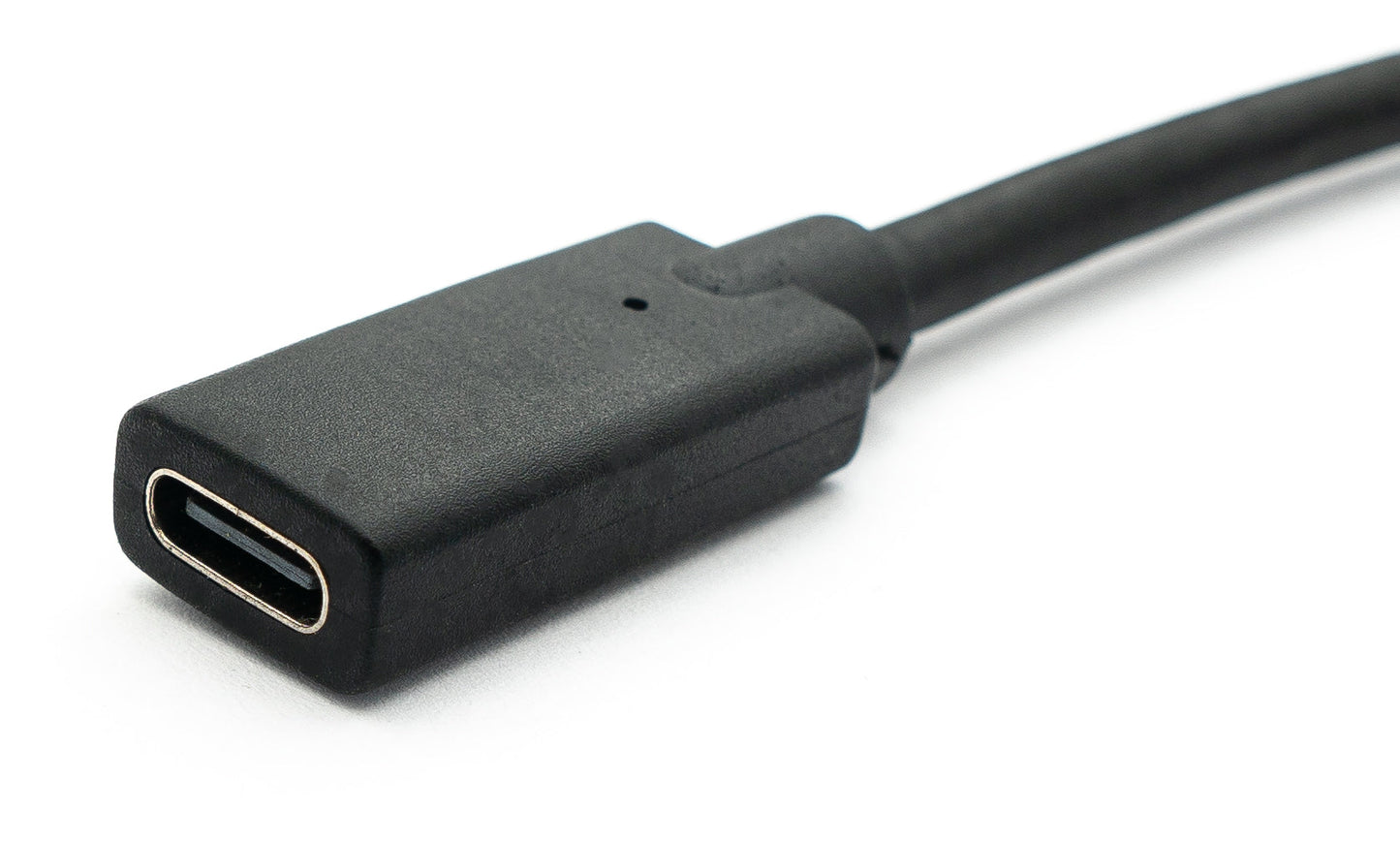 SYSTEM-S USB 3.1 cable 60 cm Type C male to female screw in black