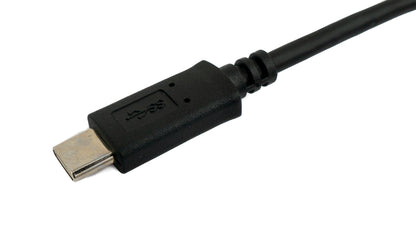 SYSTEM-S USB 3.1 Kabel 1 m Typ C Stecker zu Typ A Stecker Winkel in Schwarz