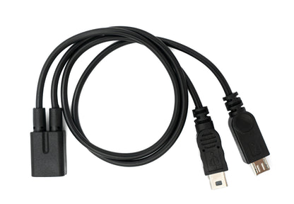 SYSTEM-S USB 2.0 cable 30cm Mini B female to male &amp; Micro B male in black