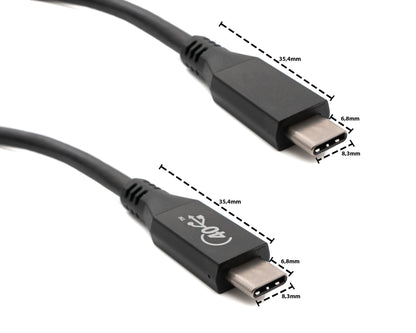 SYSTEM-S USB4 USB Kabel 50 cm Typ C Stecker zu Stecker 40 Gbit/s USB 4.0 in Schwarz