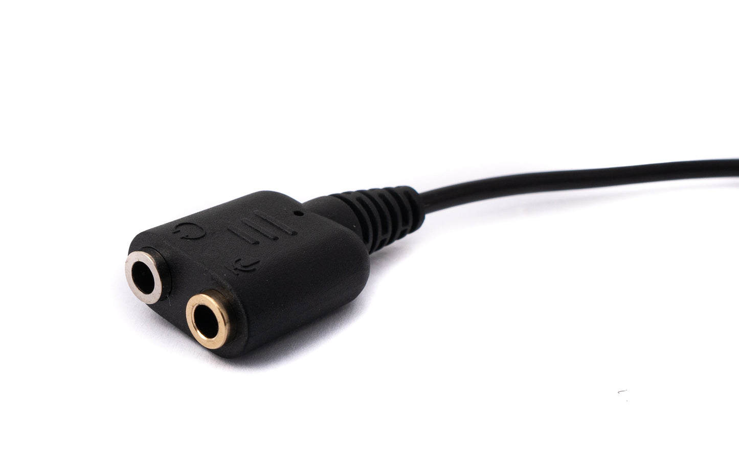 SYSTEM-S Telefon Headset Adapter 20cm RJ9 Stecker zu 2x 3.5 mm Klinke Audio Kabel Schwarz