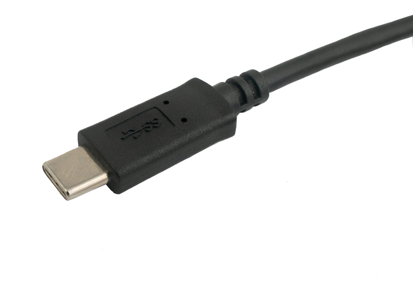 SYSTEM-S USB 3.1 Kabel 1 m Typ C Stecker zu Typ A Stecker Winkel in Schwarz