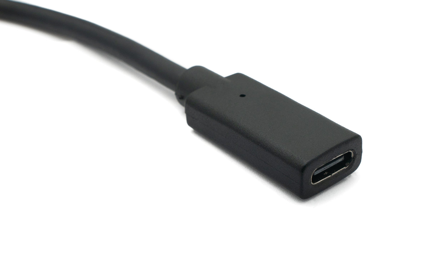 SYSTEM-S USB 3.1 Kabel 100 cm Typ C Stecker zu Buchse Schraube in Schwarz