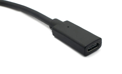 SYSTEM-S USB 3.1 Kabel 100 cm Typ C Stecker zu Buchse Schraube in Schwarz