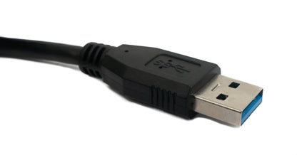 SYSTEM-S USB 3.0 cable 3 m Micro B plug to Type A plug in black 