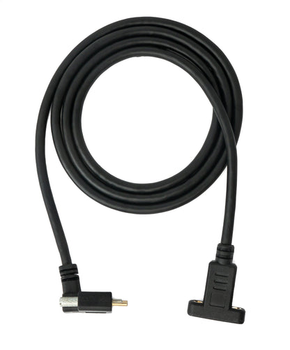 SYSTEM-S USB 3.1 Gen 2 100W Kabel 100 cm Typ C Stecker zu Buchse Schraube Winkel