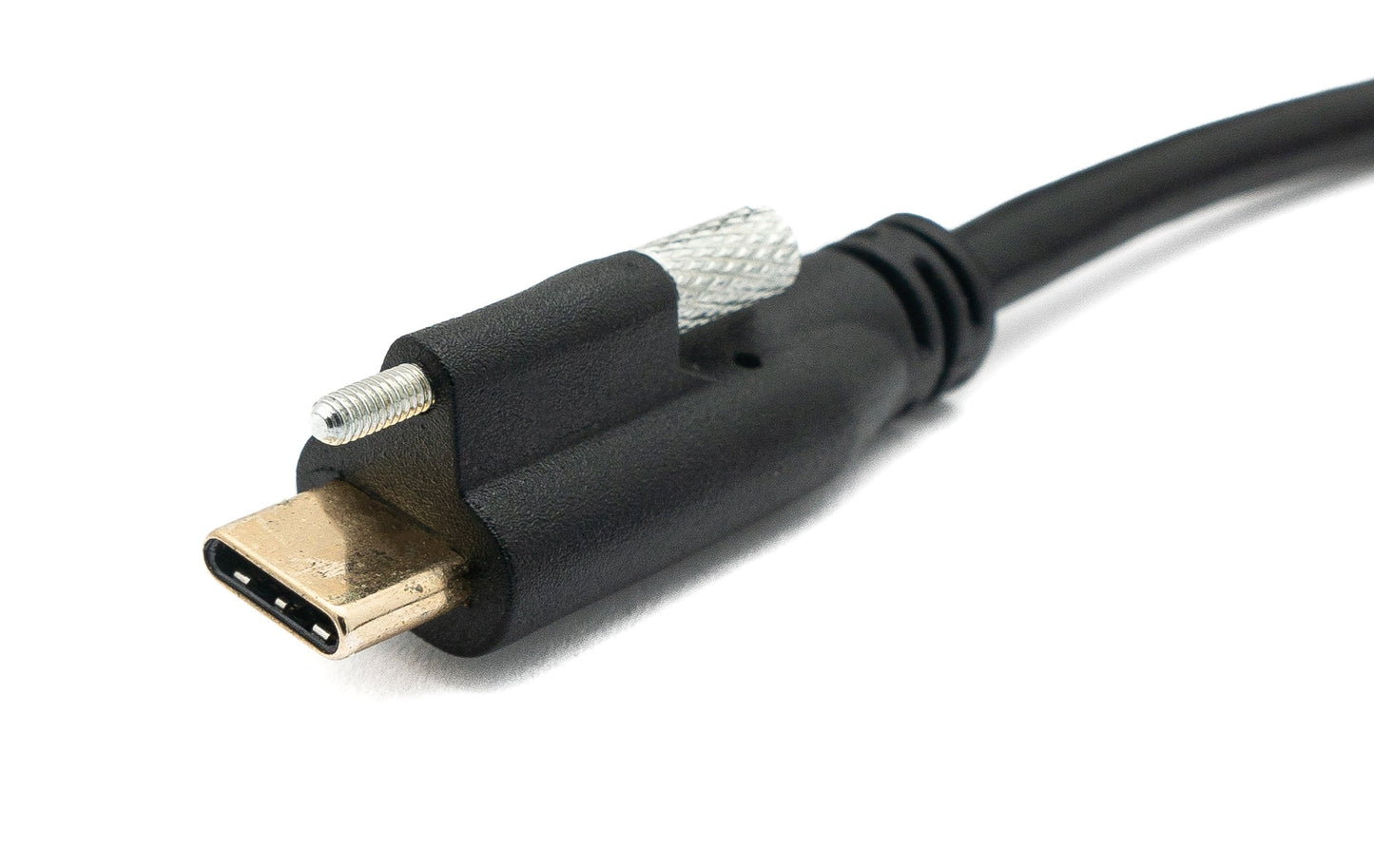 SYSTEM-S USB 3.1 Kabel 100 cm Typ C Stecker zu Buchse Schraube in Schwarz