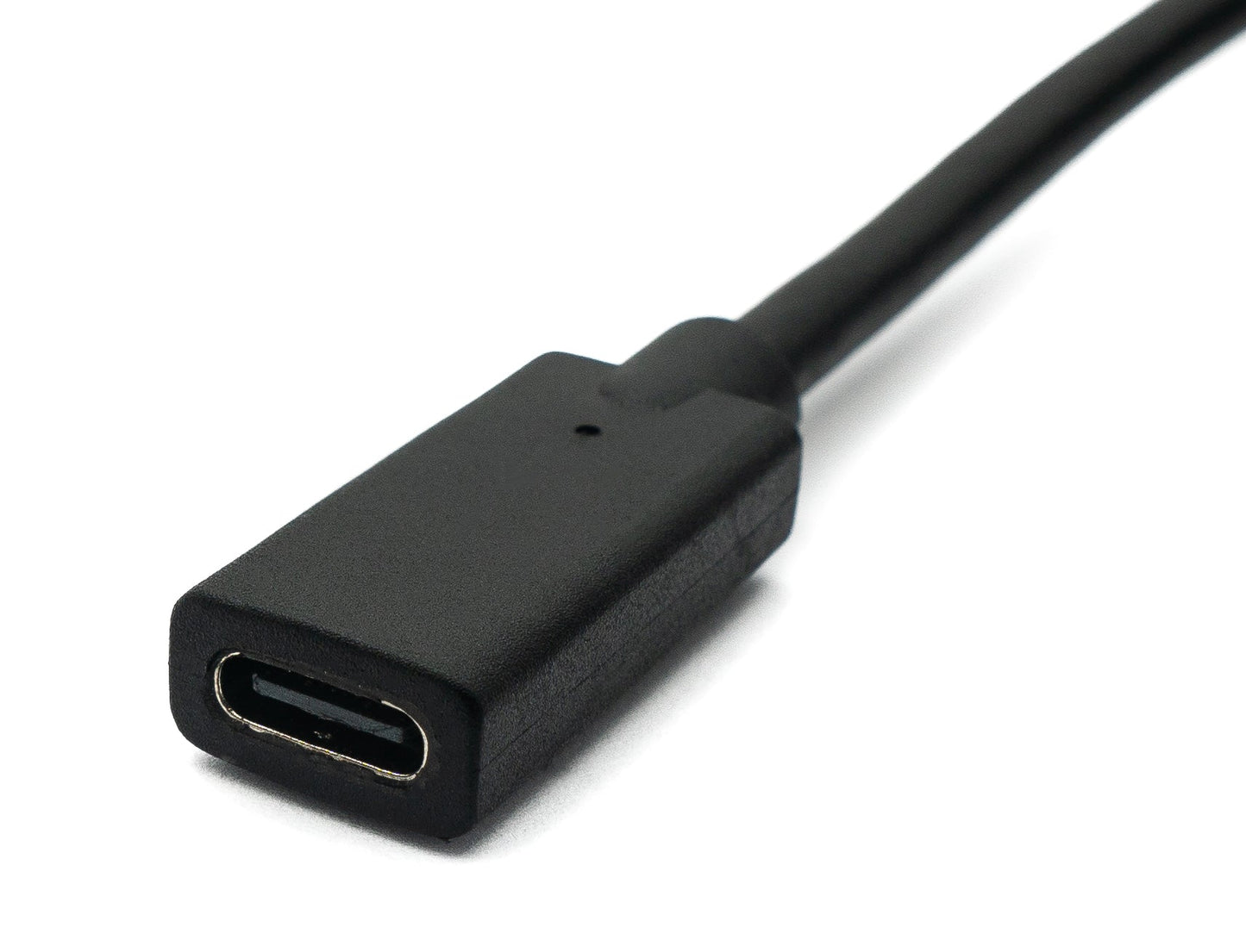 SYSTEM-S USB 3.1 Kabel 2 m Typ C Stecker zu Buchse Schraube in Schwarz
