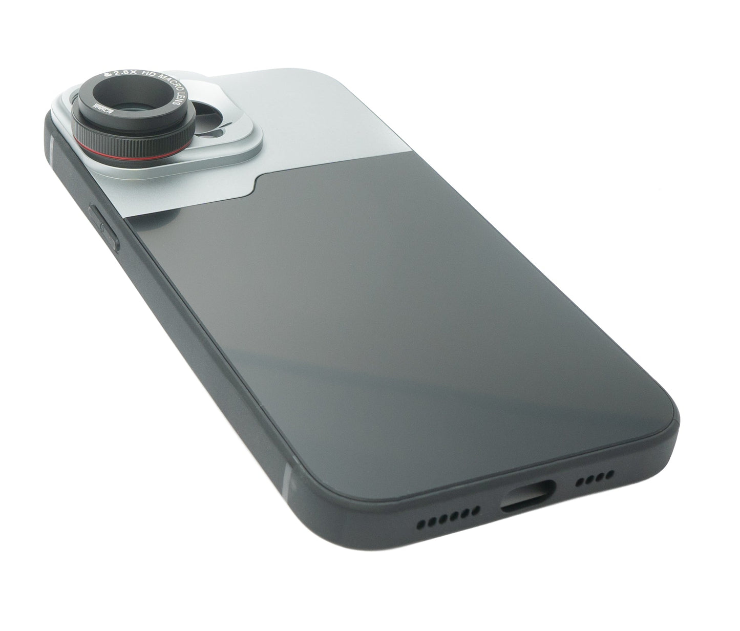 SYSTEM-S Makro Linse 2.8x HD Filter mit Hülle in Schwarz für iPhone 13 Pro Max