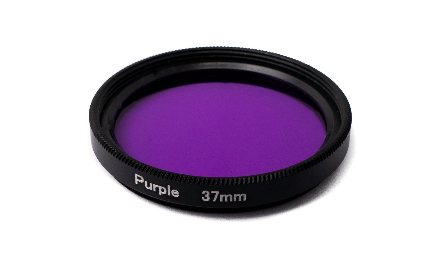 SYSTEM-S Farbfilter Lila 37 mm Linse Farbe mit Clip für Smartphones in Schwarz