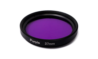 SYSTEM-S Farbfilter Lila 37 mm Linse Farbe mit Clip für Smartphones in Schwarz