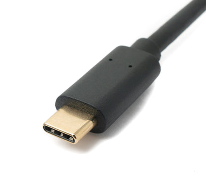 SYSTEM-S USB 3.1 Kabel 1,8 m Typ C Stecker zu Buchse Schraube in Schwarz