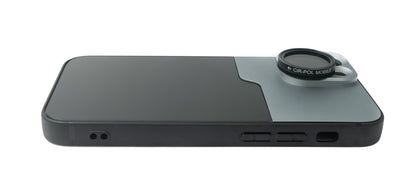 SYSTEM-S CPL Filter Circular Polarizer Linse mit Hülle in Schwarz für iPhone 13 Mini