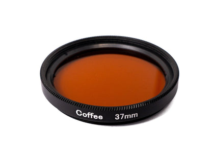 SYSTEM-S Farbfilter Braun 37 mm Linse Farbe mit Clip für Smartphones in Schwarz